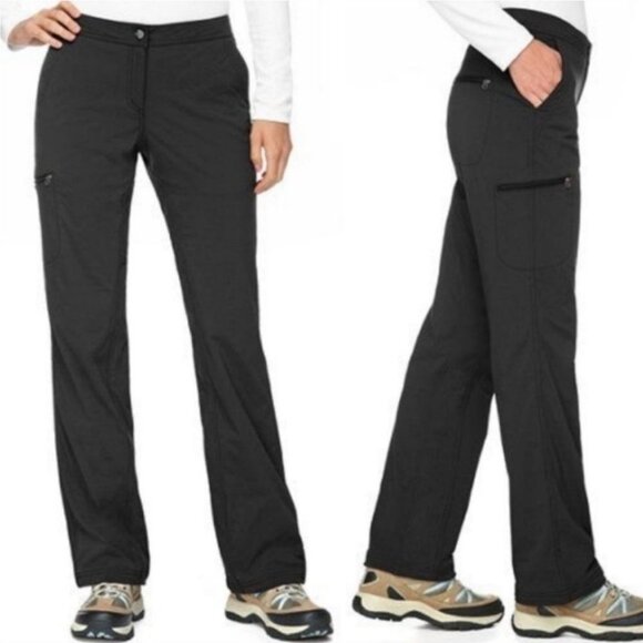 L.L BEAN Women's EUC Vista Comfort Trail Pants Dk. Gray/Black | Size 20 R - Picture 1 of 10